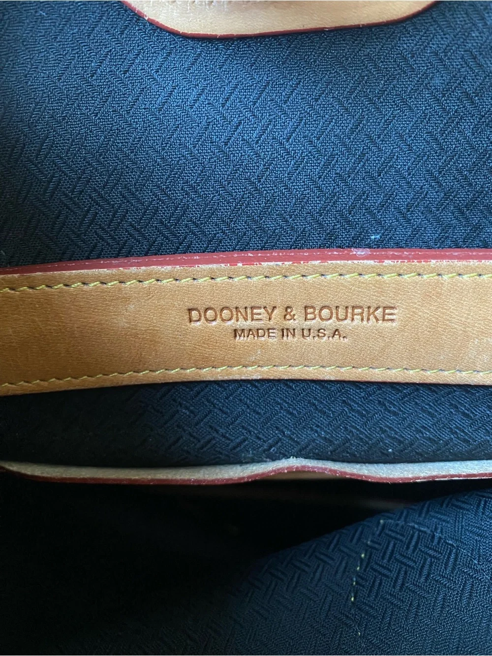 Vintage Dooney & Bourke Cabriolet Bucket Bag Taupe Canvas Tan Vachetta Leather